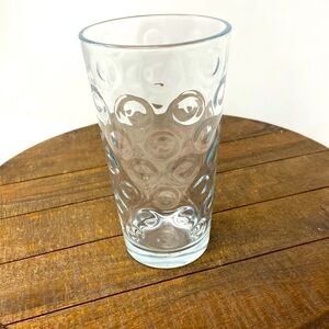 1 Vintage Pasabahce Turkish Circle- Dot Pattern Clear Juice Glass. Replacement.